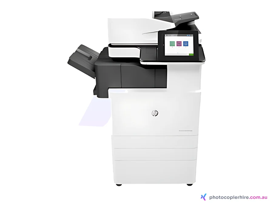HP E87650 photocopier, the same body family as the HP Color LaserJet Managed E876, for hire, rent or sale in Brisbane