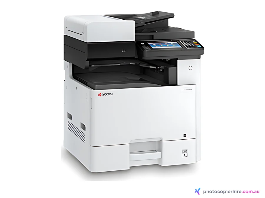 Kyocera ECOSYS M8124cidn photocopier, the same body family as the Kyocera ECOSYS M8130cidn, for hire, rent or sale in Brisbane